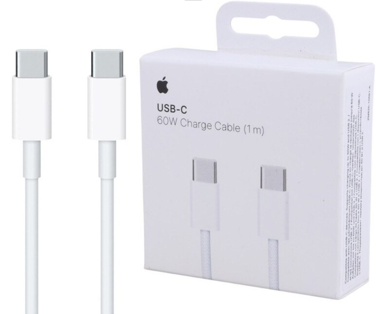 کابل برند آیفون USB-TYPE_Cمدل MQKJ3ZM طول یک متر اصل ویتنام 60W