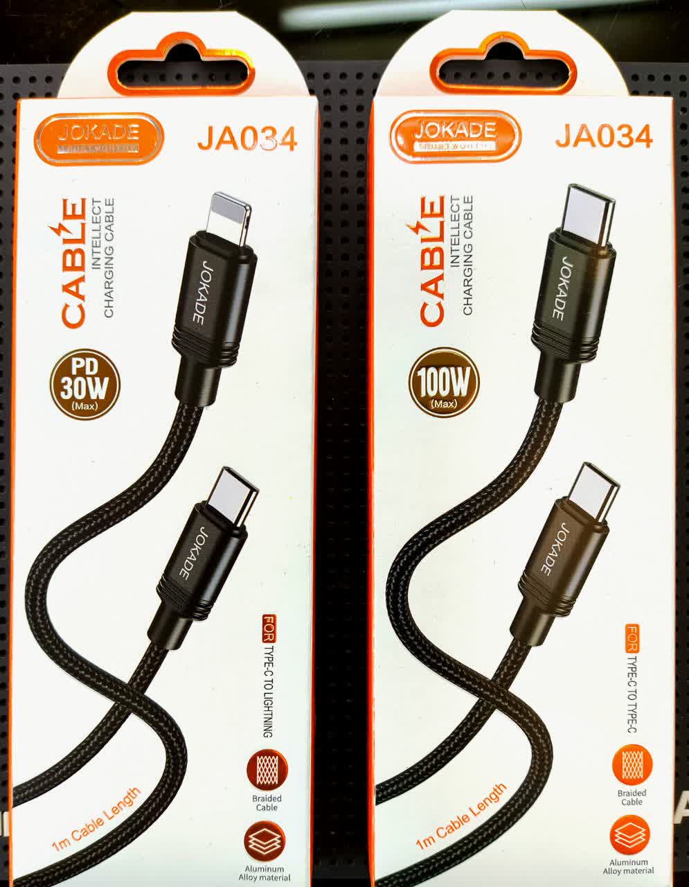 کابل شارژر برند JOKADE مدل JA034 کنفی فست شارژ