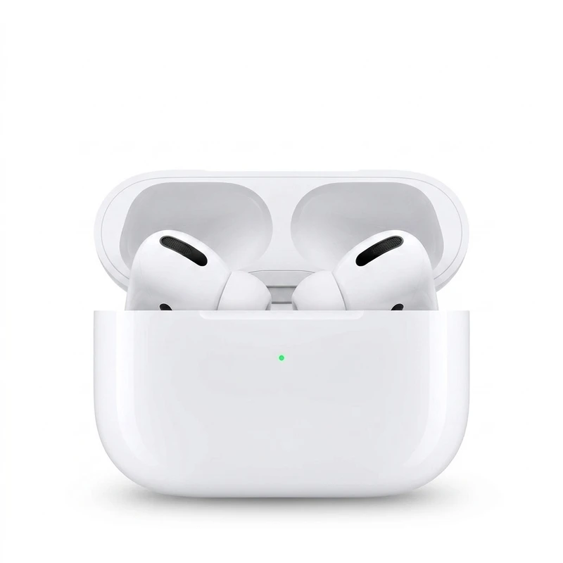 هدفون بلوتوثی اپل مدل AirPods Pro 2nd Generation با نویز کنسلینگ فعال (ANC)، نویز کنسلینگ میکروفون (ENC)، درگاه شارژ USB Type-C، با قابلیت شارژ بی‌سیم، دارای میکروفون دوگانه از نوع Beamforming، مقاومت در برابر رطوبت و عرق